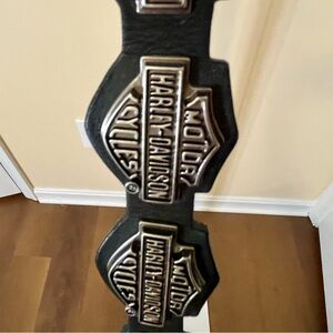 Harley Davidson silver Bar & Shield Logo Belt, Black